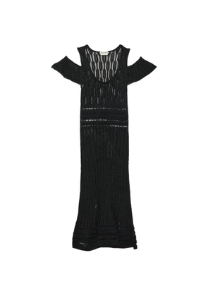 JW Anderson cold-shoulder knitted midi dress - Black