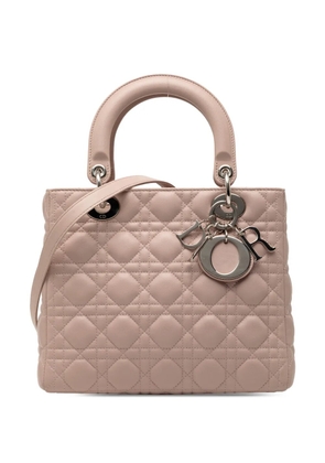 Christian Dior Pre-Owned 2012 Medium Lambskin Cannage Lady Dior satchel - Pink