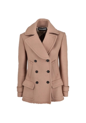 Aquilano.Rimondi Vintage double-breasted fringed-hem coat - Neutrals