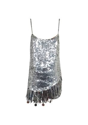THE ANDAMANE Jagger Disco mini dress - Silver