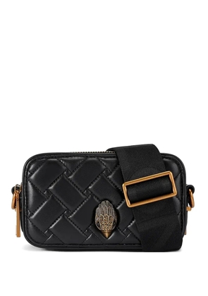 Kurt Geiger London quilted applique cross body bag - Black