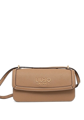LIU JO studded flap cross body bag - Brown