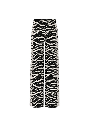 MARCCAIN zebra-pattern trousers - Black