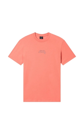 Armani Exchange logo detail T-shirt - Orange