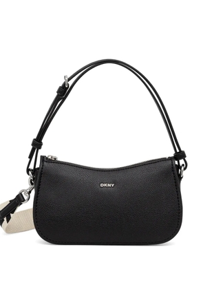 DKNY logo-plaque shoulder bag - Black