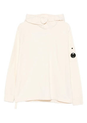 C.P. Company lens-detail hoodie - Neutrals