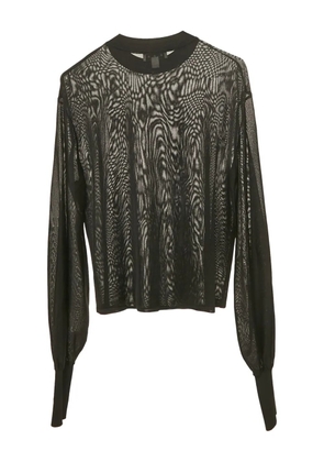 Alaïa Pre-Owned long-sleeve sheer top - Black