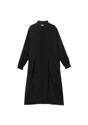 Black Comme Des Garçons logo-print see-through coat