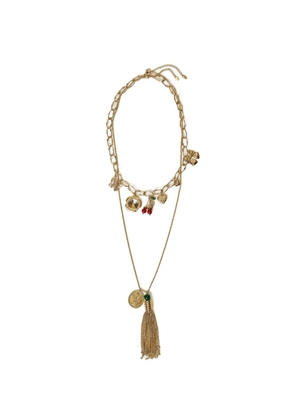 TWINSET flower-charm brass necklace - Gold