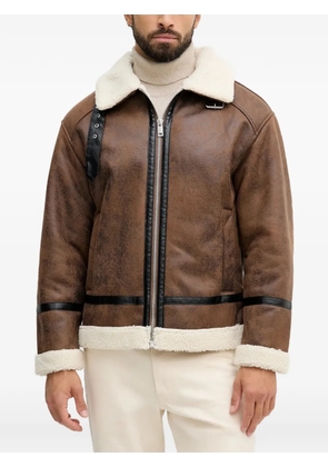 Lindbergh shearling-trim jacket - Brown