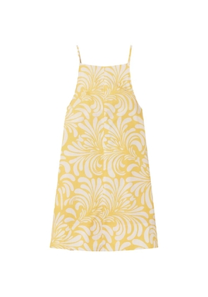 TWINSET botanical-print mini dress - Yellow