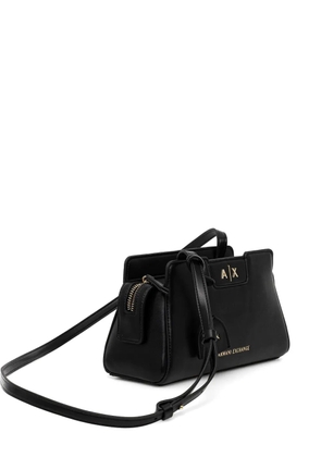 Armani Exchange logo charm satchel - Black