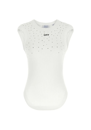 Off-White ribbed tank top