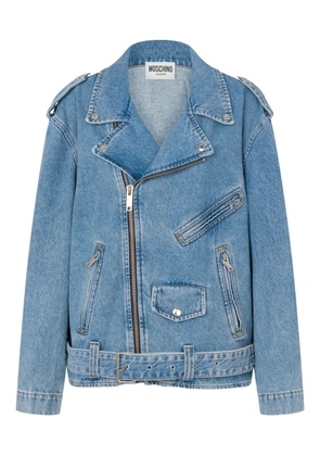 MOSCHINO JEANS belted zip jacket - Blue