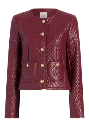 Cinq A Sept Brooke quilted button jacket - Red