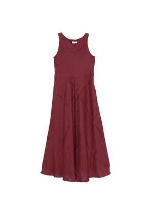 Rosso 35 V-neck panelled midi dress - Red