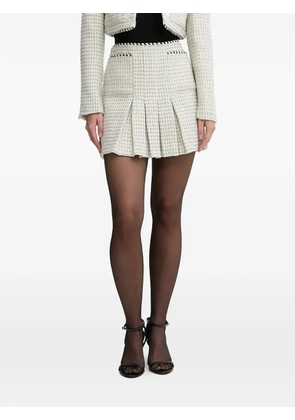 Bardot florine pleated tweed skirt - Neutrals