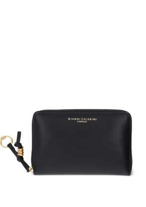 GIANNI CHIARINI Grain zip pendant wallet - Black