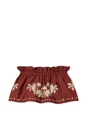 TWINSET off-shoulder embroidered blouse