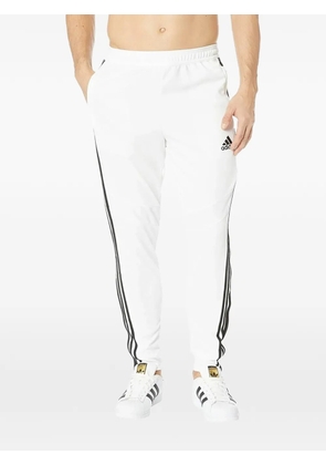 adidas elasticated-waistband track pants - White