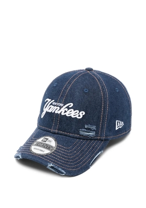 NEW ERA CAP x 9 Twenty distressed baseball cap - Blue