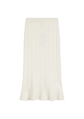 BOSS knitted woven midi skirt - Neutrals