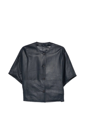 Manzoni 24 buttoned leather jacket - Blue