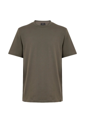 Brioni logo tag cotton T-shirt - Green