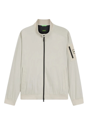 BOSS zip patch-pocket jacket - Neutrals