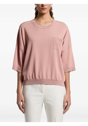 Peserico cotton pocket sweater - Pink