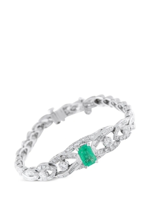 LB Exclusive diamond and emerald bracelet - Silver