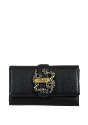 Just Cavalli snake-detail wallet - Black
