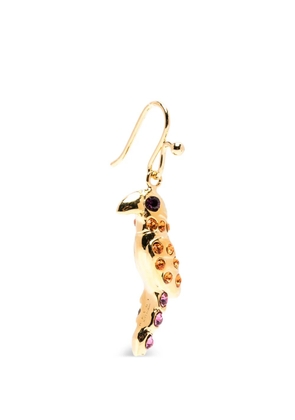 Marni parrot embellished earrings - Gold