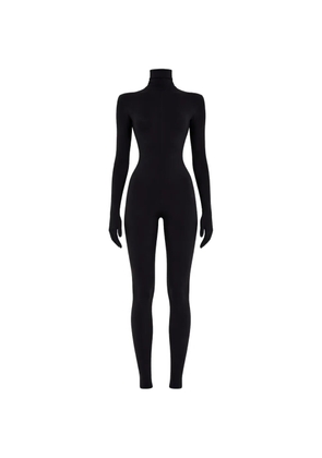 Norma Kamali turtleneck long-sleeved jumpsuit - Black
