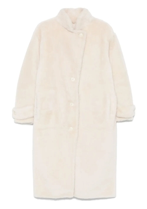 Yves Salomon shearling coat - White