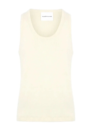 Manière De Voir Justin ribbed cotton vest - Neutrals