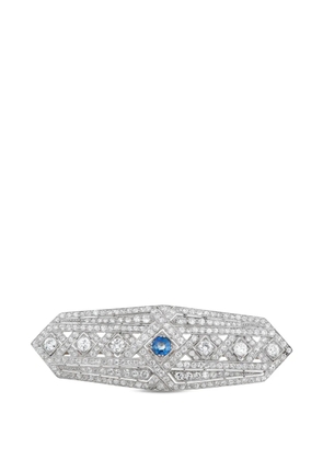 LB Exclusive diamond and sapphire brooch - Silver