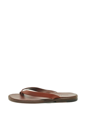Manolo Blahnik criss-cross leather sandals - Brown
