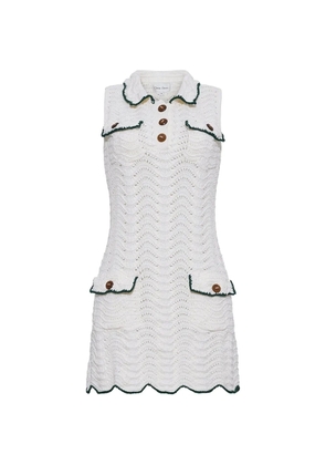 Cara Cara Sheena scalloped collared mini dress - White