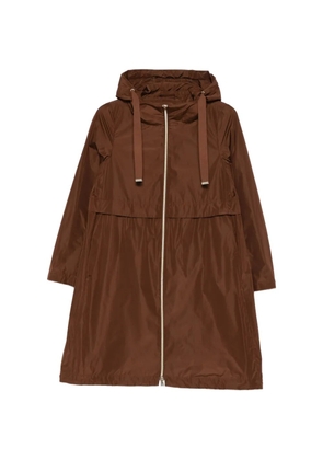 Herno hooded zip-fastening coat - Brown