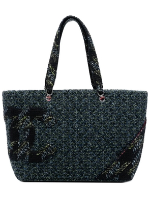 CHANEL Pre-Owned 2004-2005 Tweed Cambon Ligne tote bag - Blue