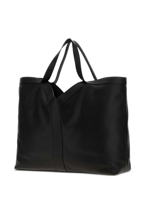 Saint Laurent V-neck calfskin tote bag - Black