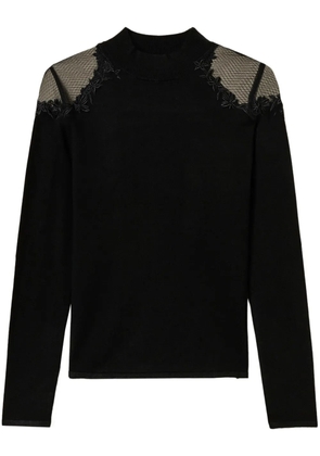 TWINSET embroidered turtleneck jumper - Black
