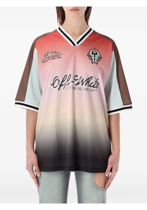 Off-White Soccer V-neck T-shirt - Pink