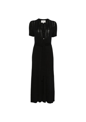 BOMPARD V-neck ribbed midi dress - Black