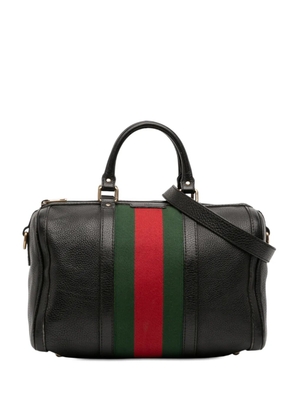 Gucci Pre-Owned 2016-2026 Calfskin Web Joy Boston Bag satchel - Black