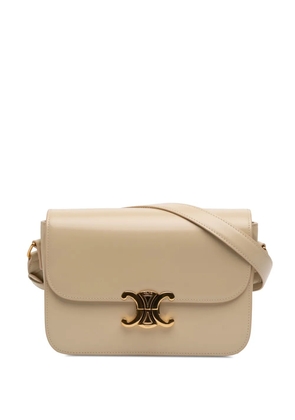 Celine Pre-Owned 2024 Classique Shiny Calfskin Triomphe crossbody bag - Brown