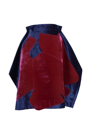 Comme Des Garçons Pre-Owned velvet midi skirt - Red