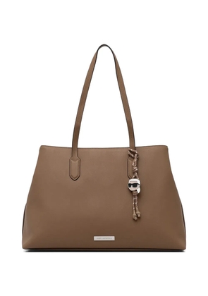 Karl Lagerfeld Ikon charm-detail tote bag - Brown