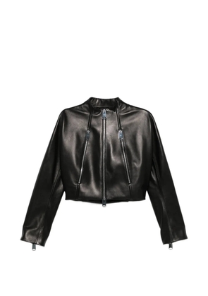 KHAITE Niko zip-fastening cropped jacket - Black